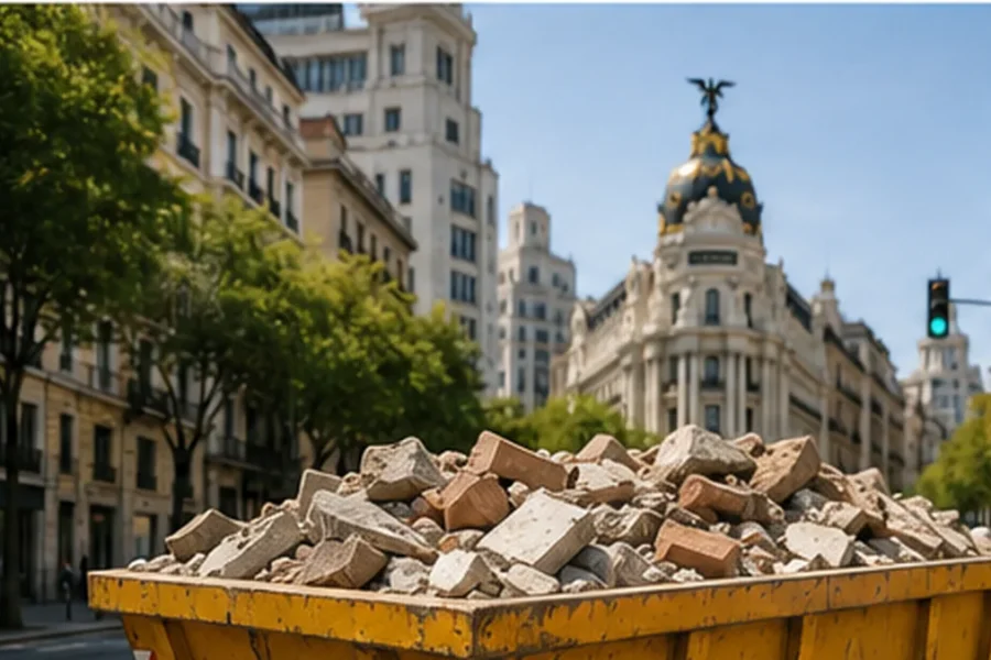 Contenedores de escombros en Madrid: evitar multas
