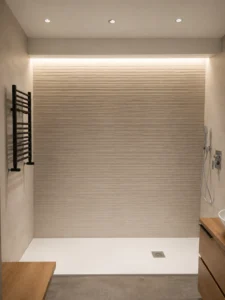 reforma de baño con plato de ducha en Madrid